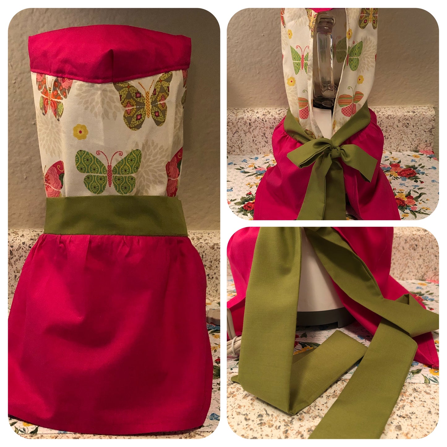 Dust Cover for Oster. Design: Butterfly/Flowers