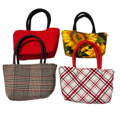 Double sided Mini Tote Bag for Dolls (Set of 4 Pcs)